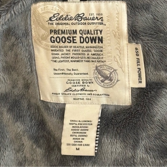 Eddie Bauer 650 Fill Power Goose Down
Puffer Vest Black Women’s Medium - Picture 11 of 14